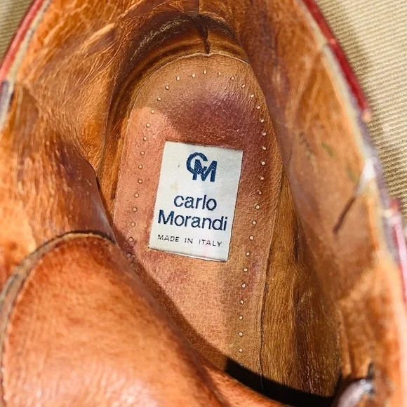 Carlo Morandi Leather Ankle Buckled Boots. - Picture 13 of 14